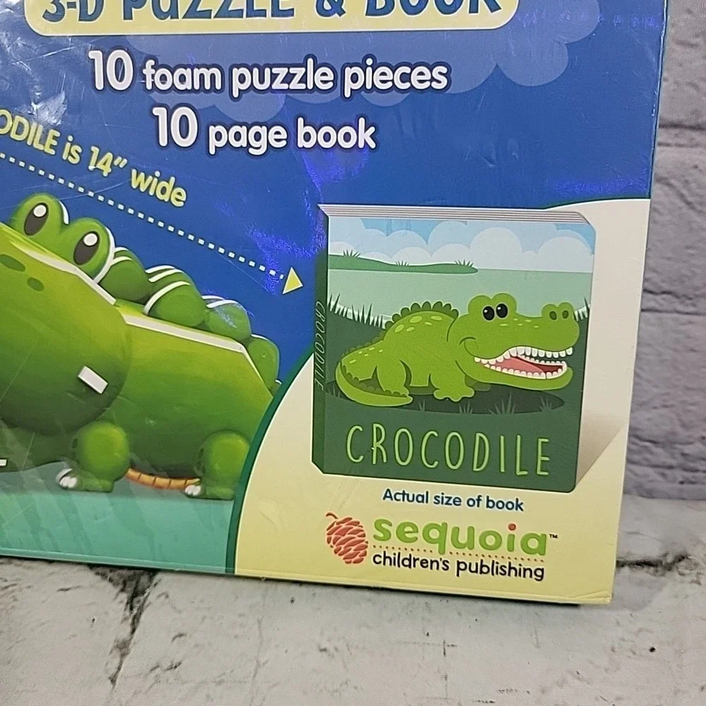 Crocodile 3-D Puzzle & Book‎ by Sequoia Children's Publishing New Damaged Box